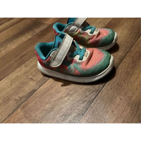 Nike Free Rn multi-Colored Toddler Tennis Shoes Size 8C - Picture 2 of 12
